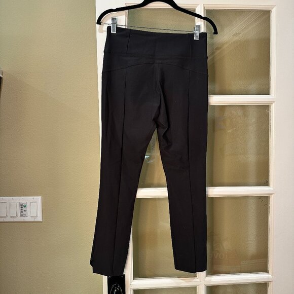 ATHLETA Moto Style Zip Pocket Notch Hem Black Pants Slacks - Size Small - Picture 2 of 7